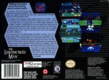 Lawnmower Man, The (USA) (Beta) box cover back